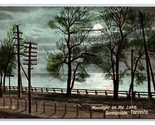 Moonlight on the Lake Sunnyside Toronto Ontario Canada DB Postcard T6 - £3.22 GBP