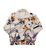 Vintage Mistral Seasons Jacket Mens Small White Colorful Hong Kong - £46.38 GBP