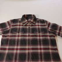 Carhartt 102260 054 Women's Red White Black Cotton Hamilton Flannel Shirt Large image 8