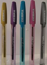 Zebra Metallic Gel Pens Med 1.0 mm Comfort Grips Pocket Clip 2/Pk, Select Color - £3.18 GBP