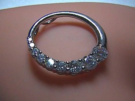 Sterling Silver Kiera Sleek CZ Slider Ring Pendant - £16.03 GBP