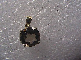 4.0 cts 10k Solid Yellow Gold Genuine Smokey Topaz Pendant - £39.54 GBP