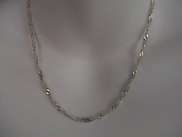 Primary image for Italy Sterling Silver Diamond Cut Twisted Chain 6.5 grams