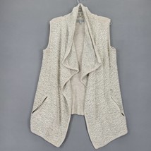 Olivia Sky Women Cardigan Size S Tan Wool Sweater Plush Open Sleeveless ... - £9.89 GBP