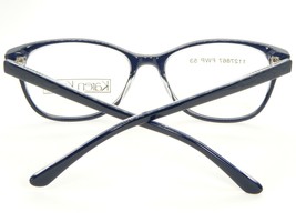 Nuovo Karen Kane ROSE HIP Blu Scuro/Blu Scuro Su Trasparente Occhiali da Sole 53 - £44.35 GBP