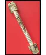 Pewter glass 4&quot; mezuzah Jerusalem old city holy design from Israel 8cm s... - £16.43 GBP
