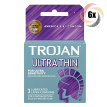 6x Packs Trojan Ultra Thin Lubricated Latex Condoms | 3 Condoms Per Pack - £16.08 GBP