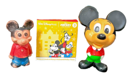 Disney  Lot Of 3 Mickey Mouse Toy Figure Pull String Talking &amp; Poster Vi... - £20.91 GBP