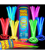 100 Ultra Bright Glow Sticks Bracelets and Necklaces Glow in the Dark Pa... - $23.36+