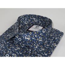 Men's Shirt By CASILA Turkey Cotton Blend Long Sleeves 501570-07 Blue image 5