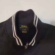 POLO Ralph Lauren Men Track Jacket Black Full Zip Size M ( 21x26x24&quot;) - £74.75 GBP