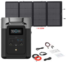 EcoFlow DELTA 2 + Solar Panels  220W Portable 1 Panel 1024Wh (0 Extra Batteries) - £893.99 GBP