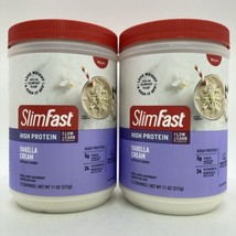 2 Pack - Slimfast Vanilla Cream Meal Replacement Smoothie Mix, 11 oz, Ex... - £21.94 GBP