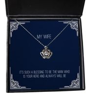 Beautiful Wife Crown Pendant Necklace, It&#39;s Such a Blessing to be The Man who is - $48.95