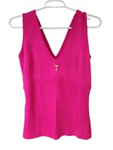 Angelo Marani Dark Pink Sleeveless Women&#39;s T-shirt Tank Top Size S V-Neck - £7.97 GBP