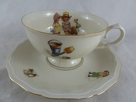 Johann Haviland Bavaria Cup Saucer Playful Children Theme Girls Duck Clo... - $18.52