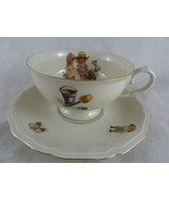 Johann Haviland Bavaria Cup Saucer Playful Children Theme Girls Duck Clo... - $25.40 CAD