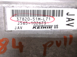 2019..19   HONDA HR-V  FWD   /ENGINE CONTROL COMPUTER image 2