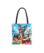 Tote Bag, Dog on Beach, Manchester Terrier, Tote bag, 3 Sizes Available,... - £22.02 GBP+