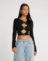 Motel Rocks Ruti Top In Crepe Black (MR47) - £7.94 GBP