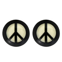 Cute and Stylish Enamel Peace Symbol Stud Earrings - £6.93 GBP