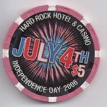 $5 HARD ROCK HOTEL VEGAS Casino Chip INDEPENDENCE DAY 2006 - $9.95
