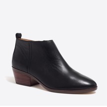 J Crew Sawyer Black Leather Size Zip Ankle Boots Size 7.5 - $46.75