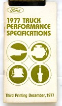 Vintage 1977 Ford Truck Performance Specification Booklet OEM 6396 - £15.56 GBP