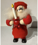 Original Tomte Ljungstroms 10.5&quot; Swedish Wood Santa with Candle 9927 - €60,36 EUR