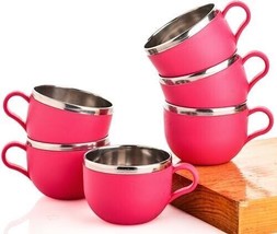 Stylish Durable Coffee/Tea/Milk Mug Plastic with Stainless Steel Inner Mug Cup w - £26.77 GBP