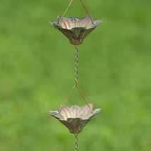 Zaer Ltd. Ornate Hanging Rain Chains (Mushrooms, Copper Finish) - £46.82 GBP+