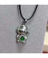 Burmese Imperial Green Jadeite with Zircon On S925 Silver Pendant Pig &amp; ... - $210.90