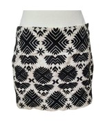 FIGUE XS Black White Short Mini Skirt Embroidered Geometric Pattern Azte... - £37.23 GBP