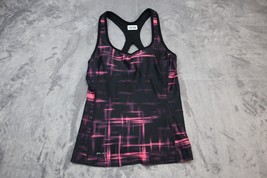 Nike Dri Fit Womens Small Pink Black Lightweight Racerback Tank Athletic - $22.75
