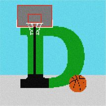 Pepita Needlepoint Canvas: Letter D Basketball, 10&quot; x 10&quot; - £62.33 GBP+
