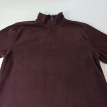 St John's Bay Men's Brown Size Large Quarter Zip Pullover Sweatshirt image 6