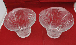 Lasisepat Mantsala Finland Glass Vase Candle Holder Bowl Kallioinen Set of 2 (A) - £57.52 GBP