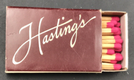 Hasting&#39;s Restaurant at Anaheim Hilton &amp; Towers CA California Matchbook Matchbox - £7.51 GBP