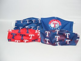 Texas Rangers MLB Adult Face Masks Lot 4 Washable &amp; Reusable - £10.93 GBP