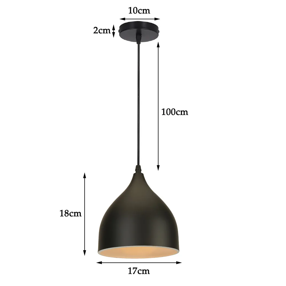   Hanging Lamps Vinatge  Black e27 Pendant Lights for Living Room Over Table Din - £170.19 GBP