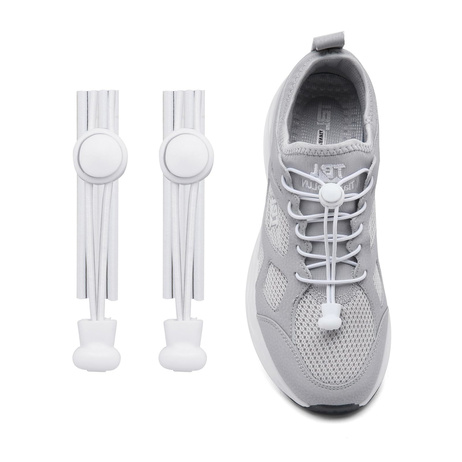 XWSG Tieless Shoe Laces - Elastic No Tie Shoelaces for Kids and Adult with Stro