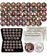 ALL 46 United States PRESIDENTS Full Coin Set Colorized DC Quarters w/ B... - £97.12 GBP