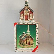 Vintage Porcelain night light Church 7.5&quot; - £15.03 GBP