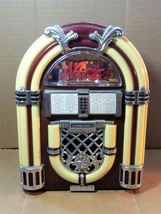 Coca Cola 1985 Wooden Portable Jukebox 8&quot; AM / FM Radio - Coca-Cola Coke - £54.59 GBP