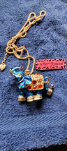 New Betsey Johnson Necklace Elephant Blueish Multicolor Africa Collectible Nice - £11.98 GBP