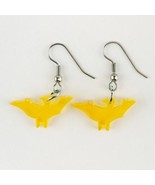 Pterodactyl Dinosaur Yellow Dangle Earrings Casual Fashion Jewelry - £5.49 GBP