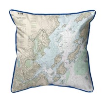 Betsy Drake Portland Harbor and Vacinity, ME Nautical Map Extra Large Zippered - £62.01 GBP