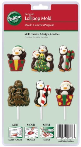 Primary image for Lollipop 6-Cavity Mold: Holiday Penguin