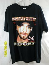 Brantley Gilbert Men&#39;s T-Shirt 2012 Hell On Wheels Tour Navy Blue XL - $14.43