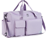 Womens Mens Sports Gym Duffle Bag with Shoe Compartment, (Light Purple) - £24.43 GBP